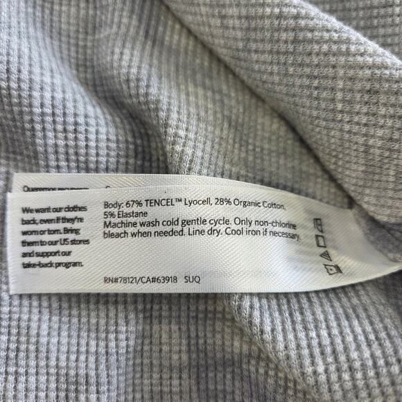 Eileen Fisher Gray Thermal Hooded Top Plus Size 2x - Picture 5 of 5